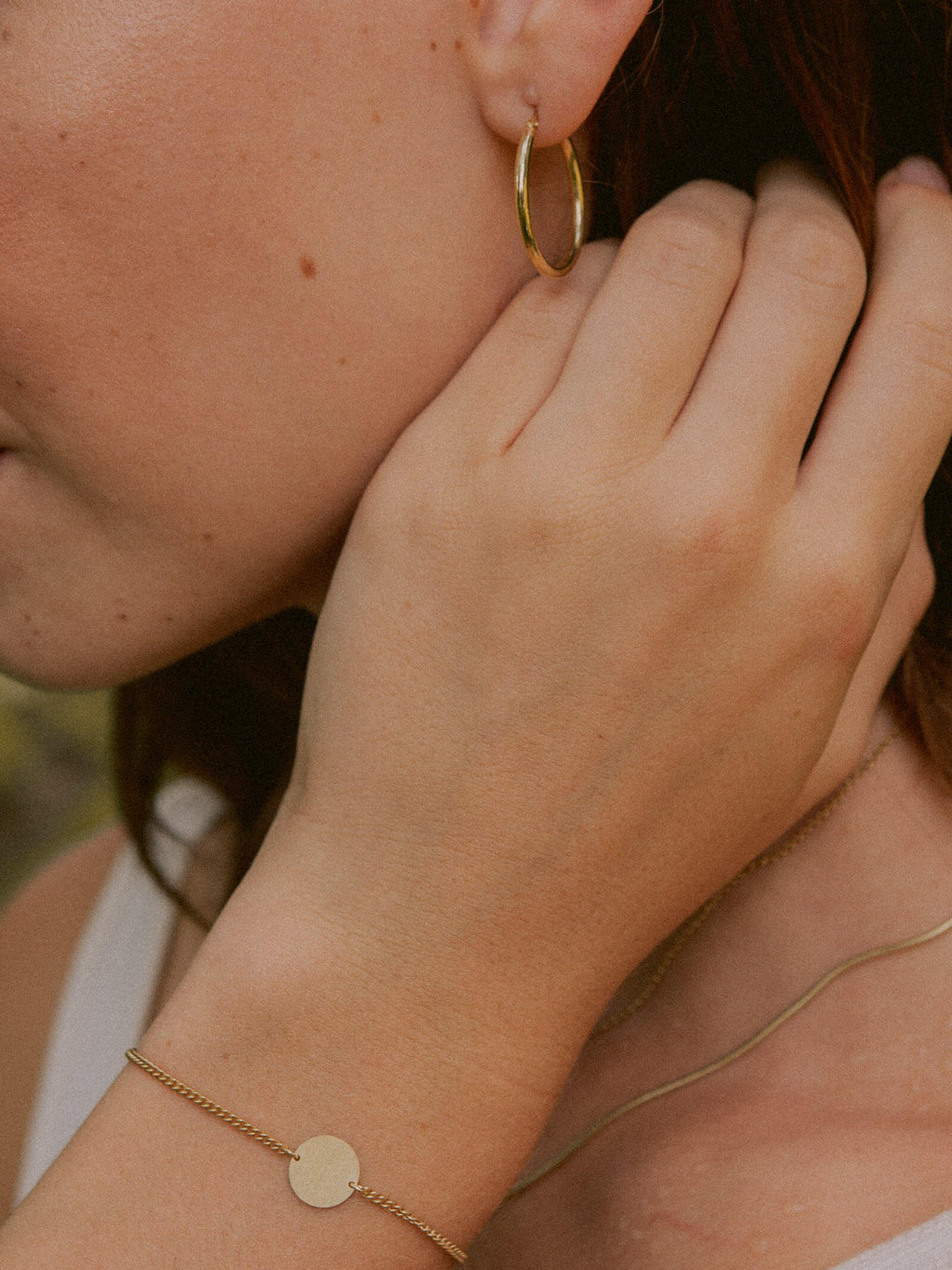 Armband Panzerkette CIRCLE Vergoldet