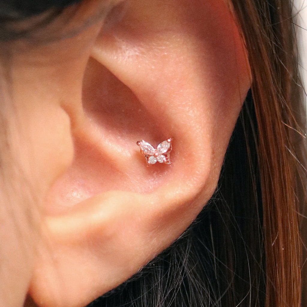 Volumed butterfly piercing