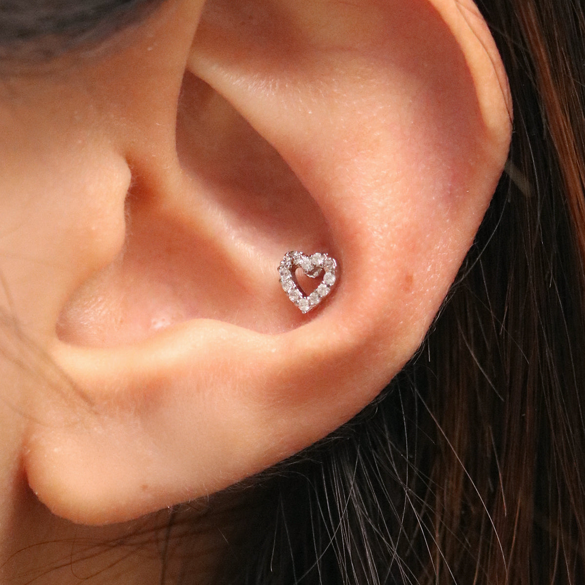 heart cubic piercing