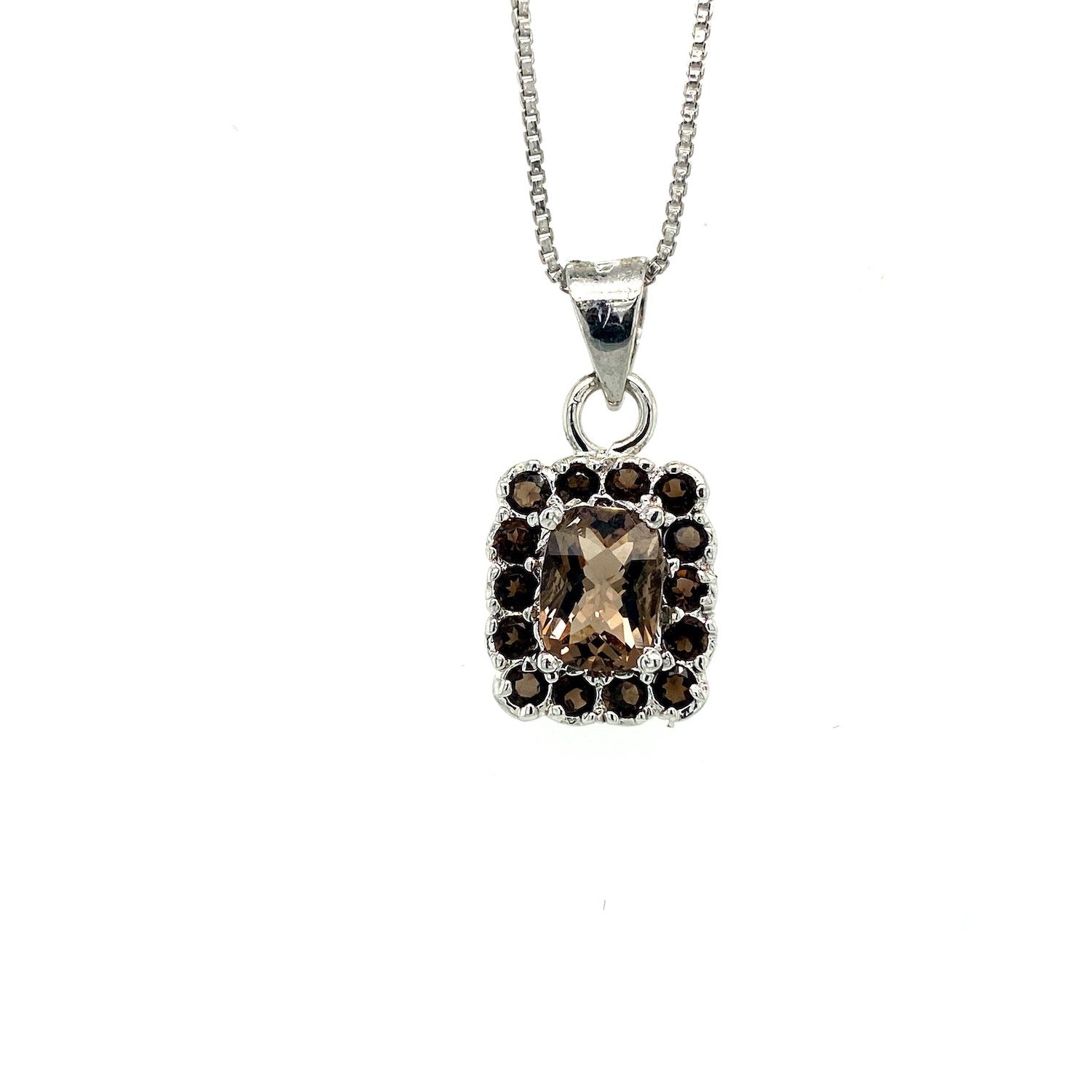 Smoky Topaz Pendant in .925 Sterling Silver - KSP 3200